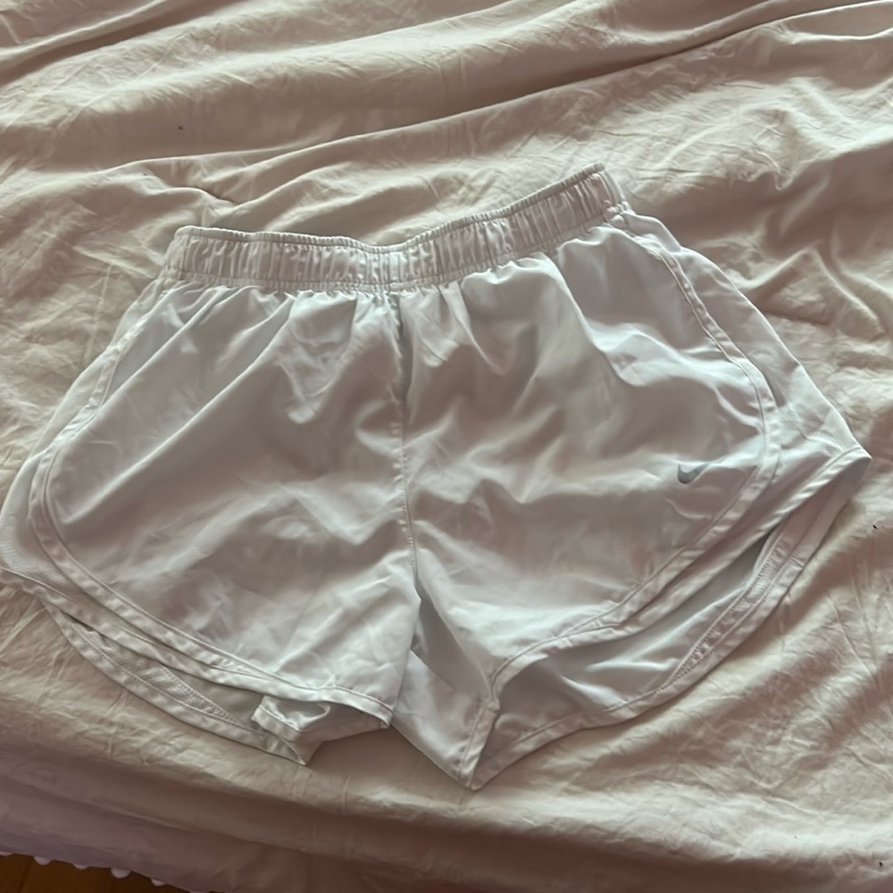 white athletic shorts